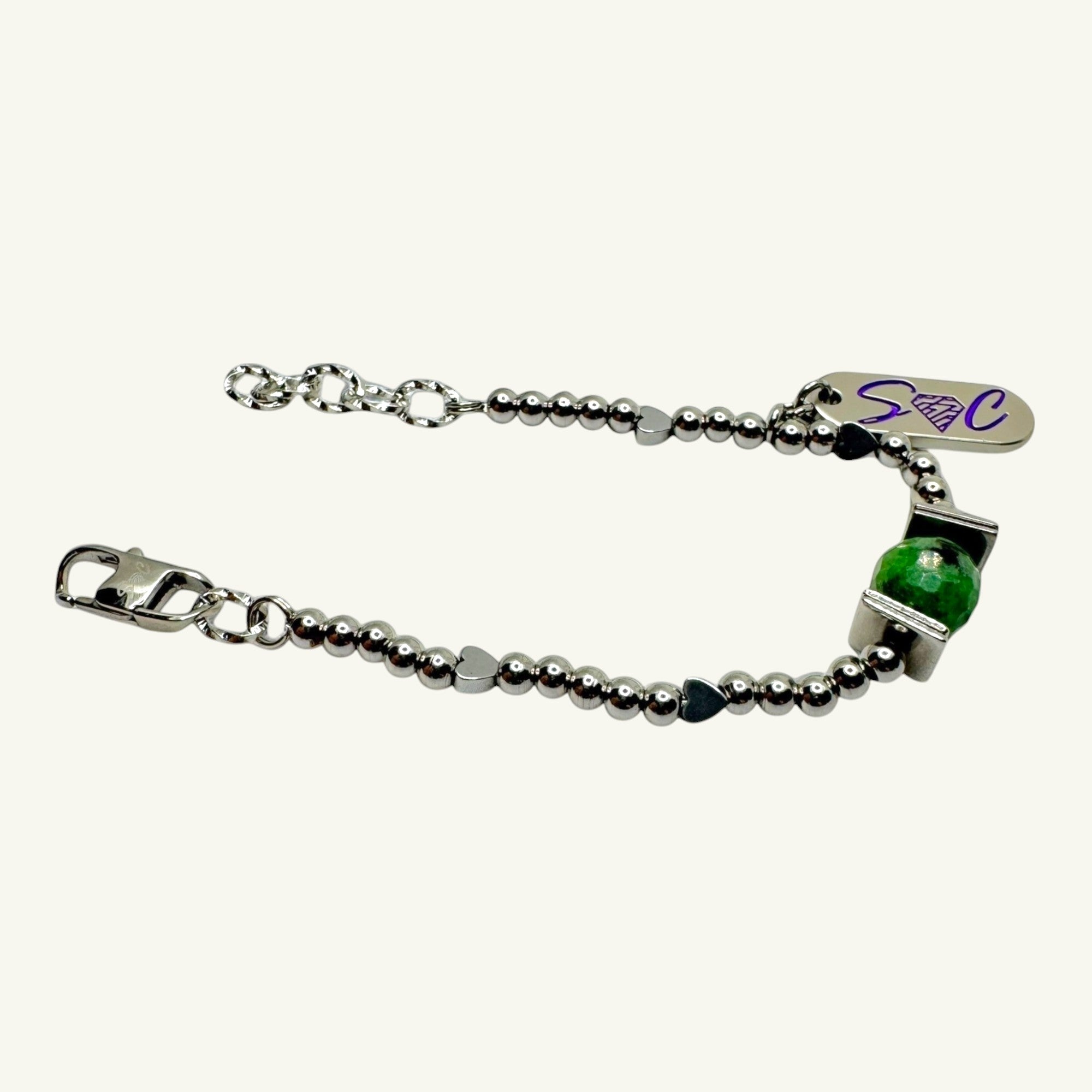 Bracciale ruby zoisite sfaccettato Sharifa Crystals